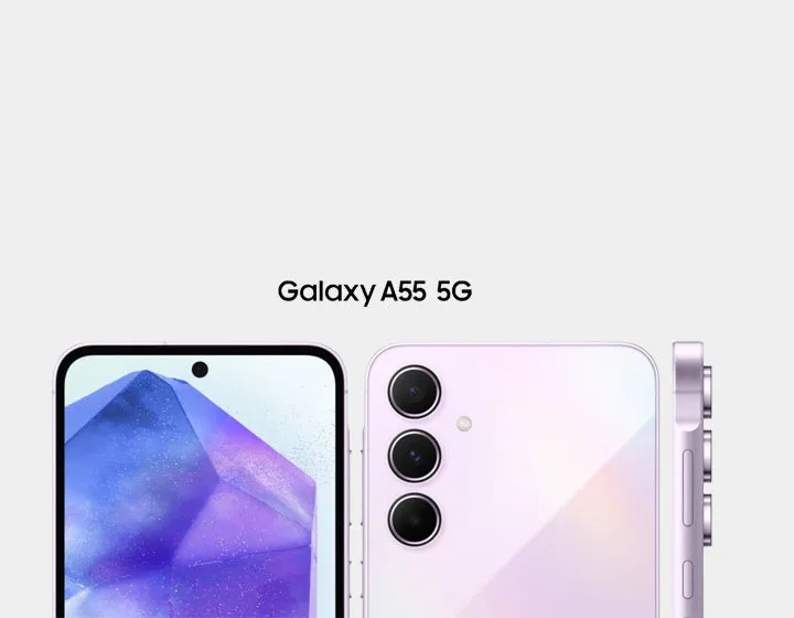 Samsung Galaxy A55 5G A556E Dual SIM 128GB ROM 8GB RAM GSM Unlocked - Awesome Ice blue