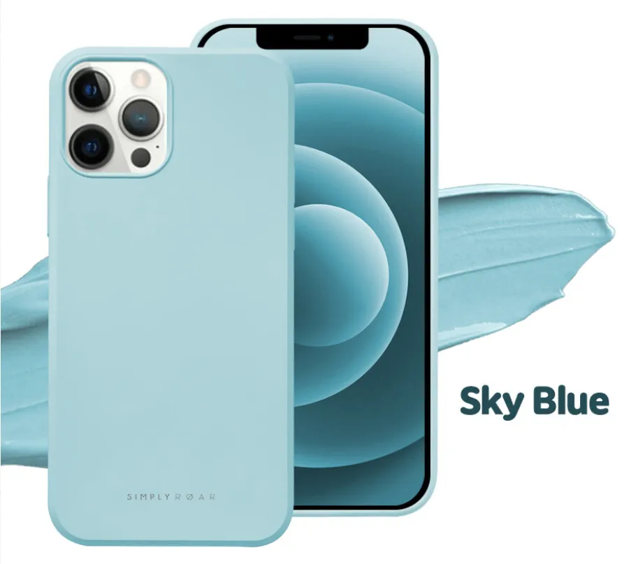 Simply ROAR Matt Case Cover iPhone 12/12 Pro (Black/Sky Blue/Right Pink)