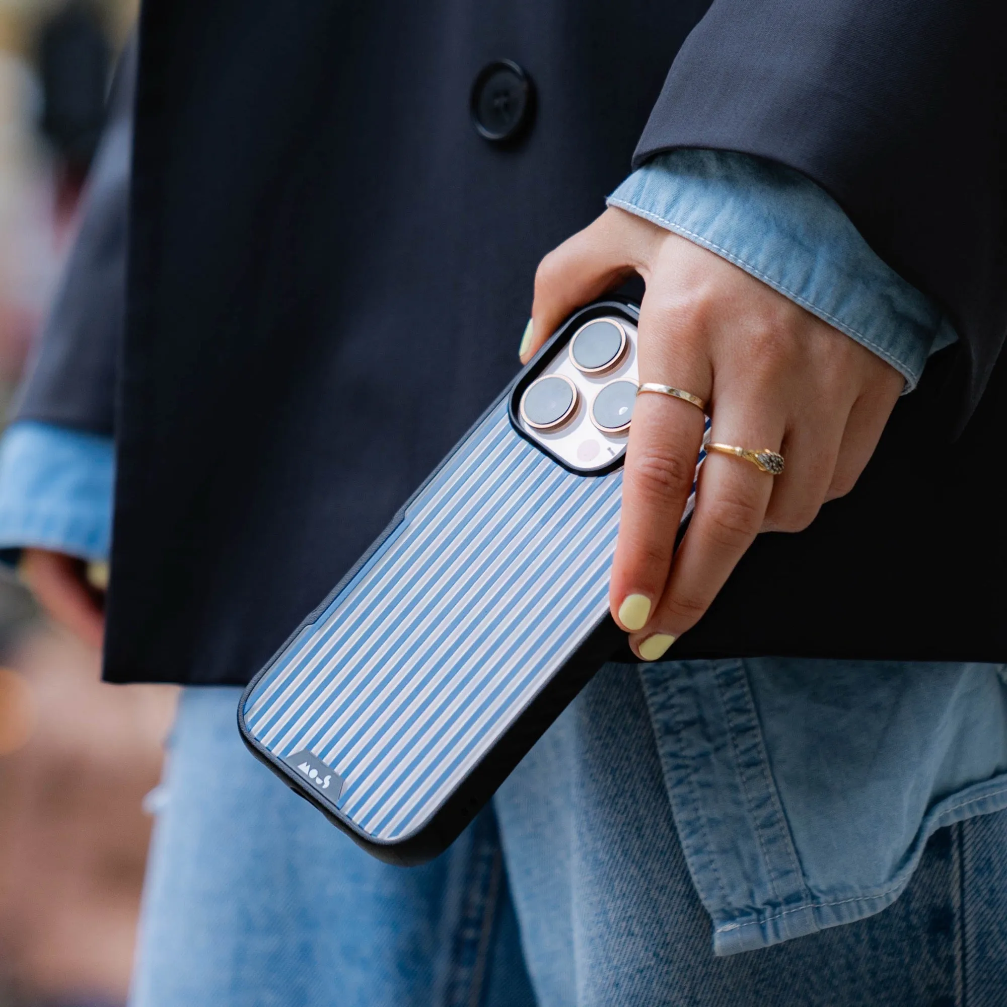 Storm Protective Phone Case - Clarity x Pinstripe