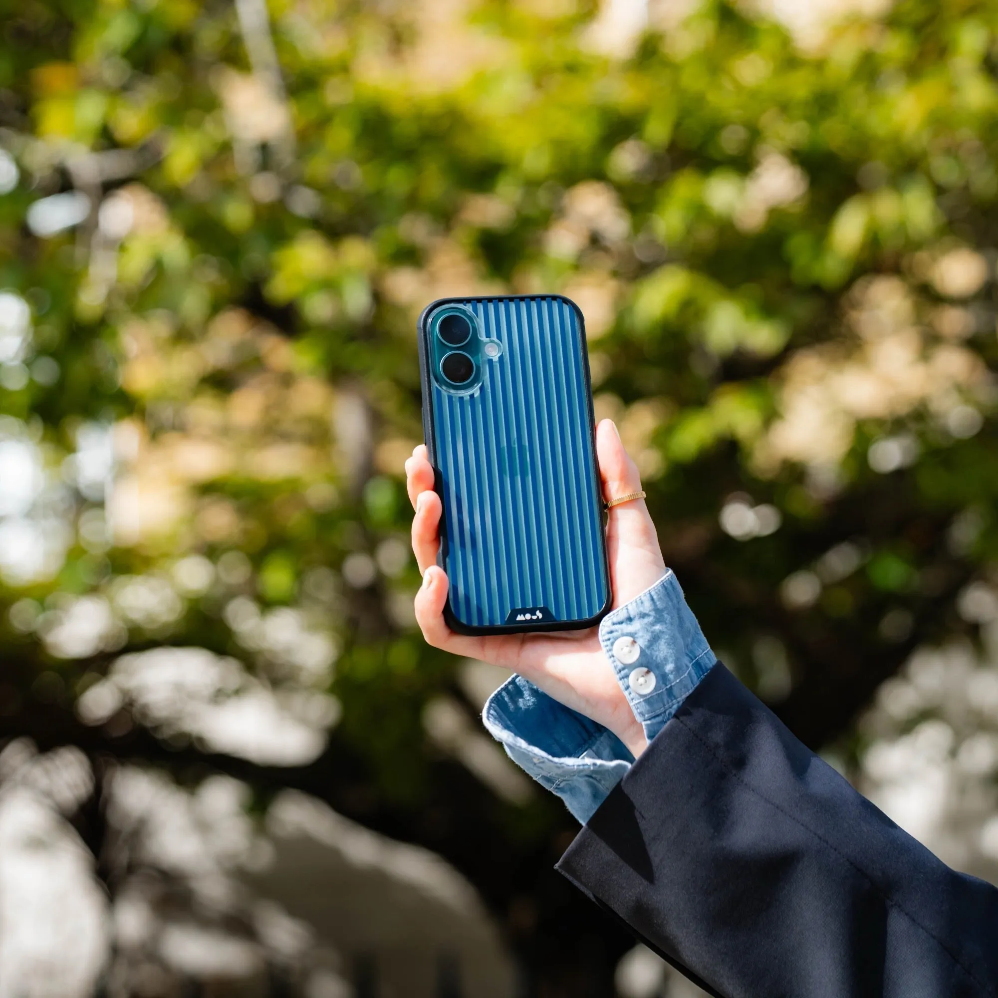 Storm Protective Phone Case - Clarity x Pinstripe