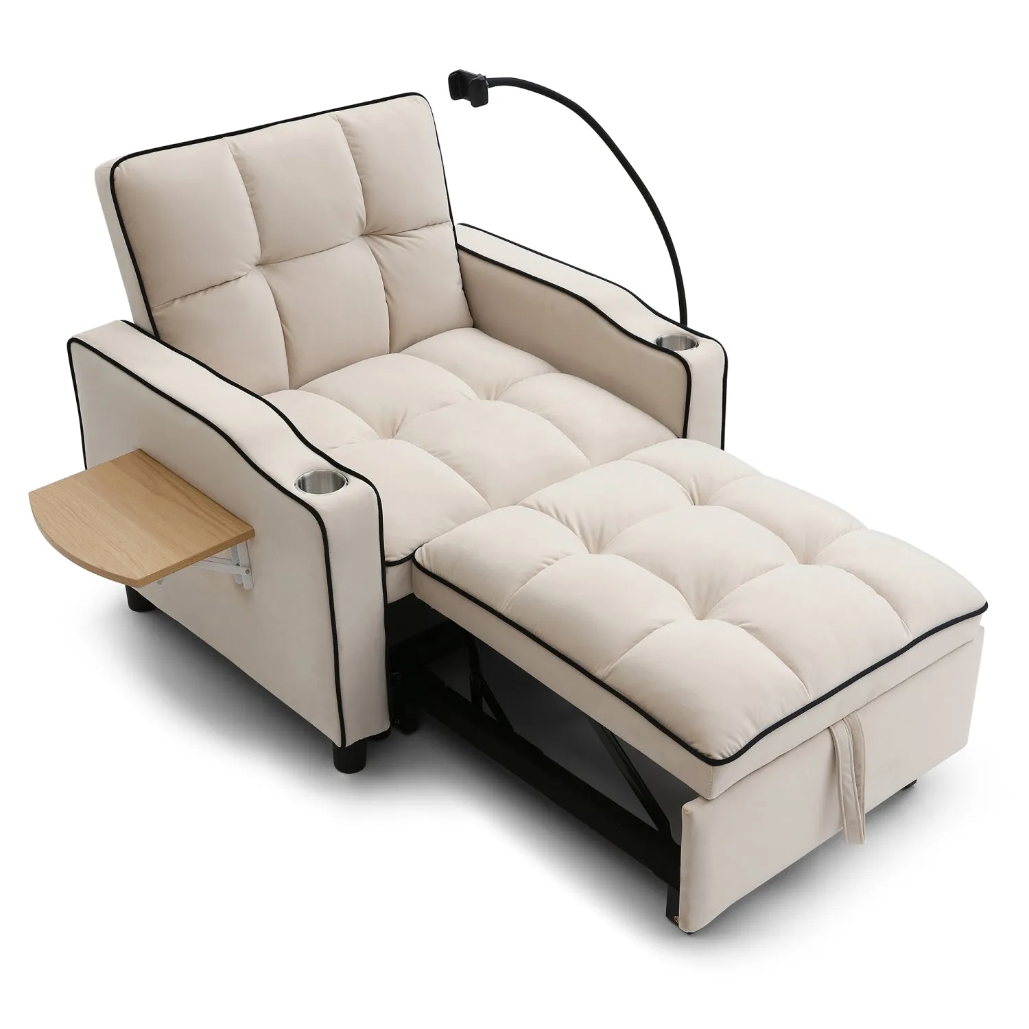 Streamdale 3-in-1 Convertible Sofa Bed Sleeper Chair - Beige