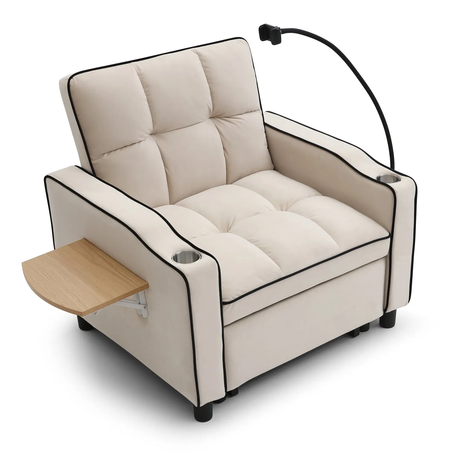 Streamdale 3-in-1 Convertible Sofa Bed Sleeper Chair - Beige